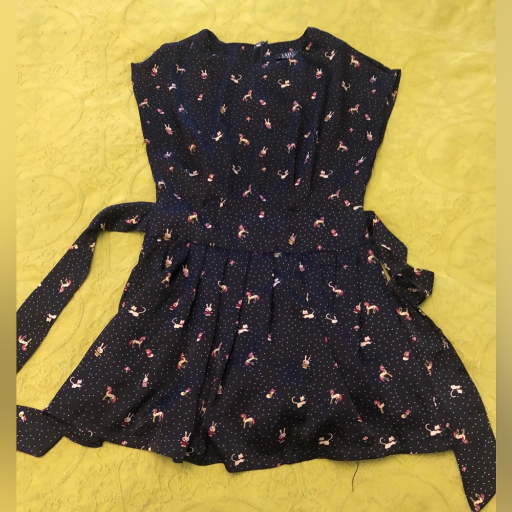 The Moon brand unicorn, bunny, kitty pattern dress.